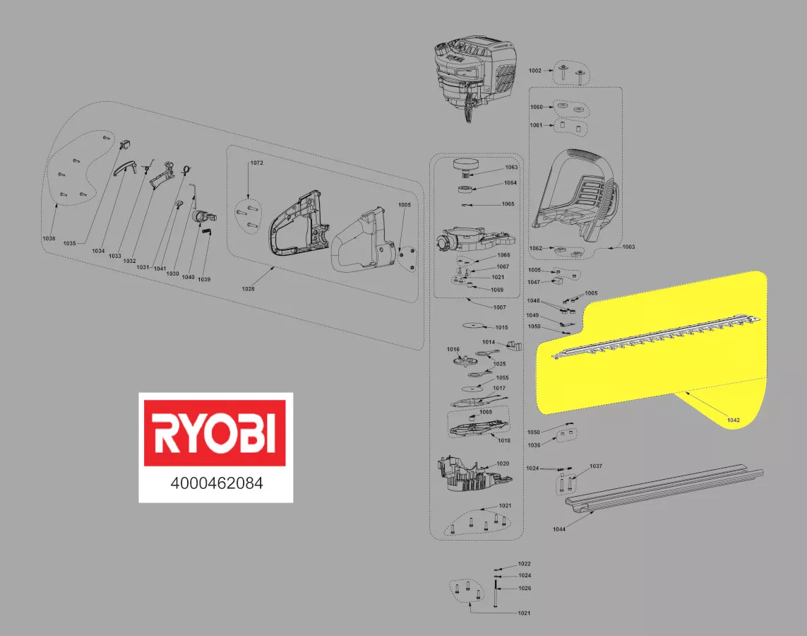jeu de lames réf. 5131035204 taille-haie Ryobi
